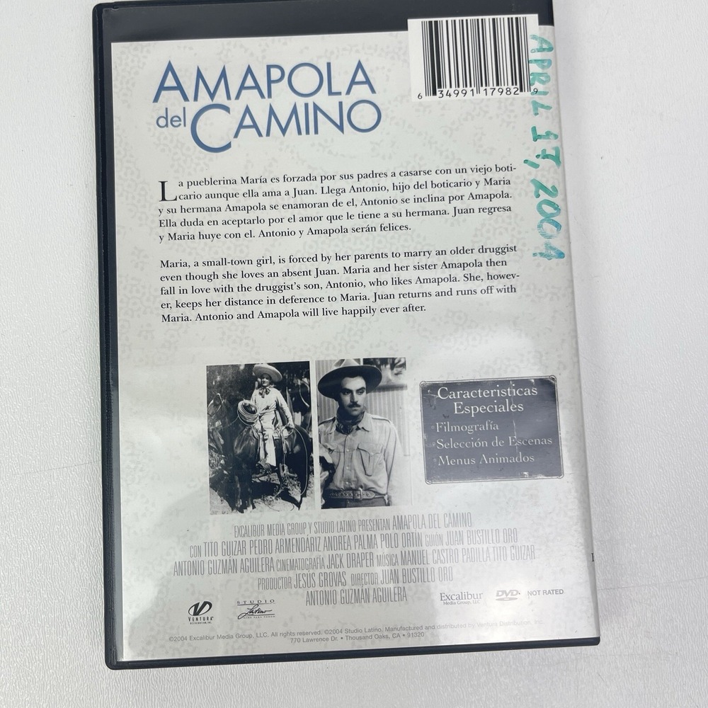 Amapola del Camino DVD Romance Mexico Andrea‎ Palma Pedro Armendáriz Spanish - Picture 3 of 9